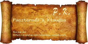Paszternák Klaudia névjegykártya