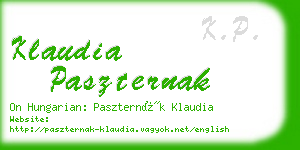 klaudia paszternak business card